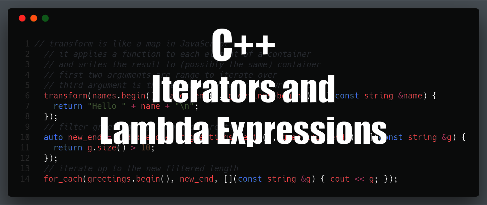 C Guide For Eos Development Iterators Lambda Expressions Cmichel