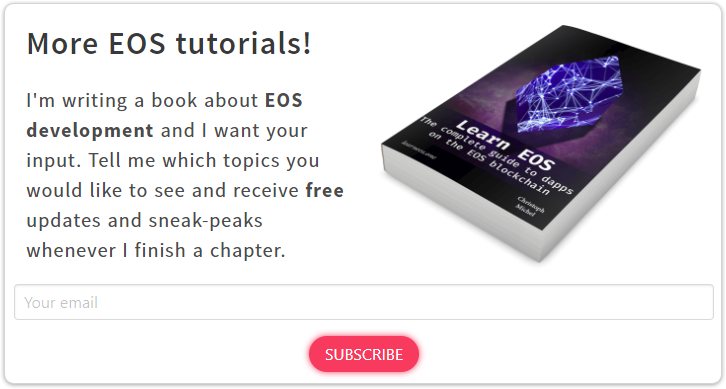Learn EOS Development Signup